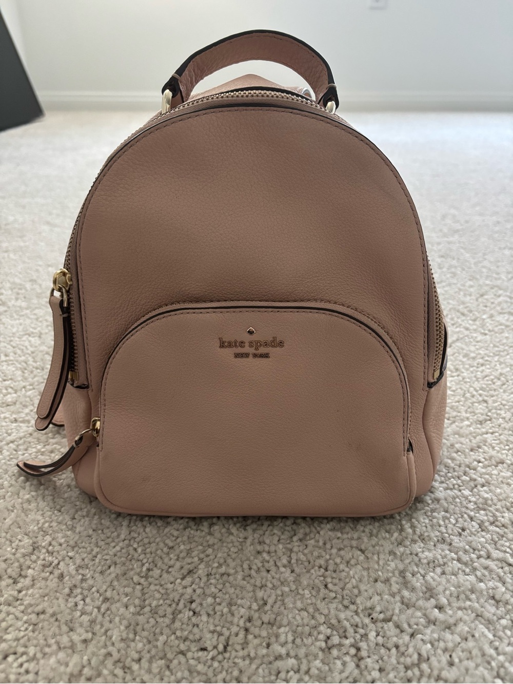 kate spade Leather Mini Backpack in Blush